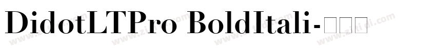 DidotLTPro BoldItali字体转换